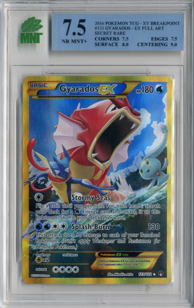 MNT - 7.5 - Gyarados - EX Full Art Secret Rare - Breakpoint MNT - 7.5 - Gyarados - EX Full Art Secret Rare - Breakpoint