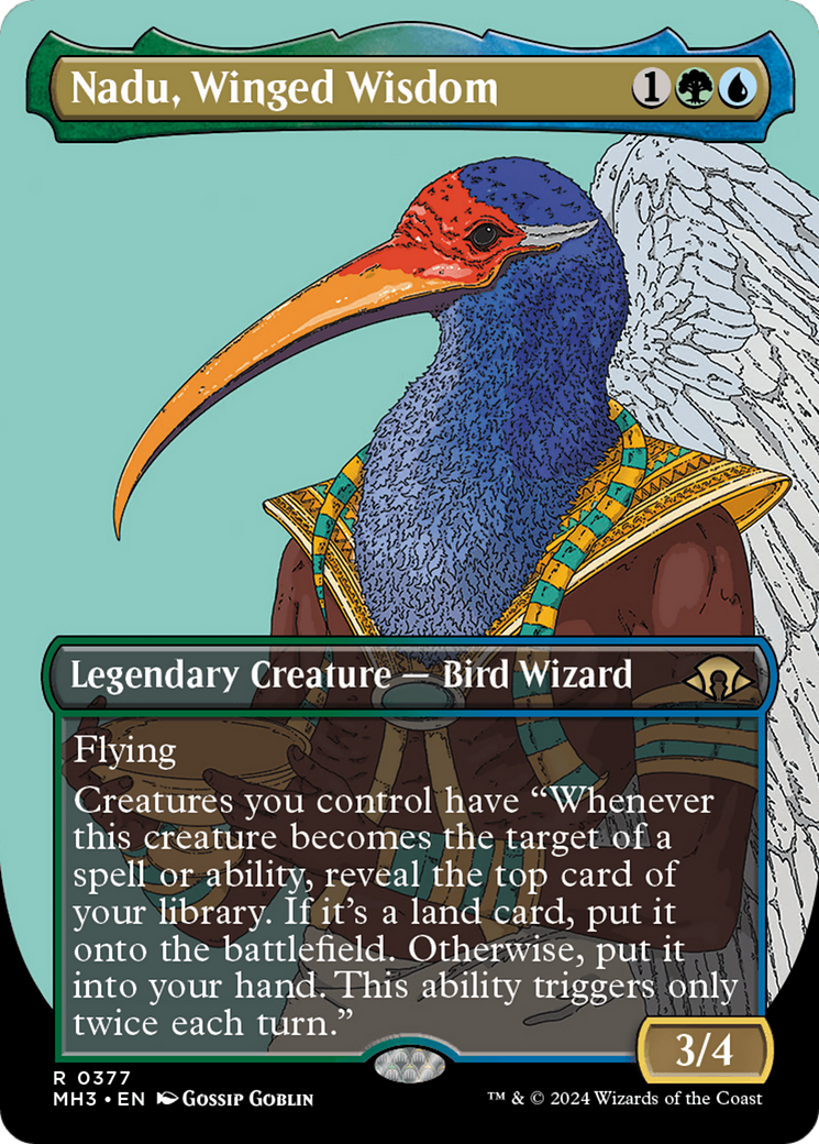 Nadu, Winged Wisdom (Borderless) [Modern Horizons 3] - Destination Retro