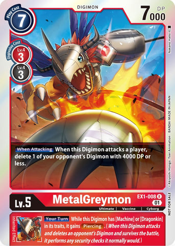 MetalGreymon [EX1-008] (Premium Deck Set Lucky Pack) [Classic Collection Promos] - Destination Retro