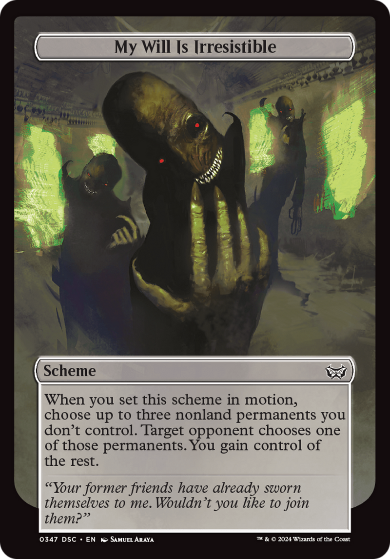My Will Is Irresistible (Full Art) [Duskmourn: Archenemy] - Destination Retro