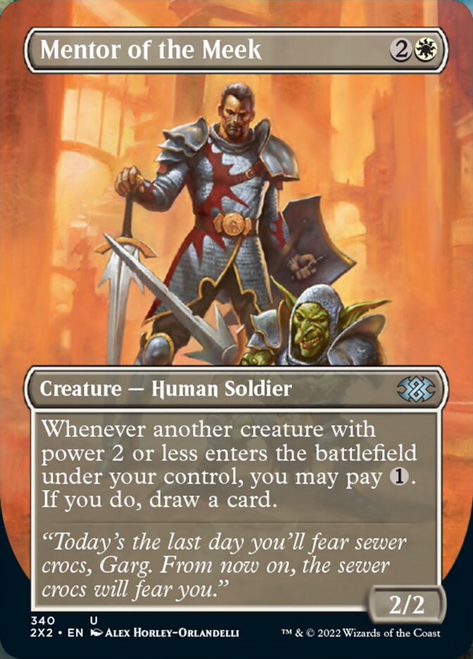 Mentor of the Meek (Borderless Alternate Art) [Double Masters 2022] - Destination Retro