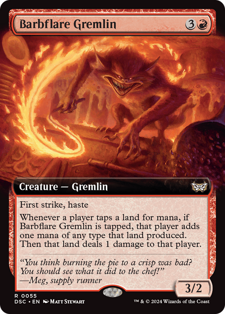 Barbflare Gremlin (Extended Art) [Duskmourn: House of Horror Commander] - Destination Retro