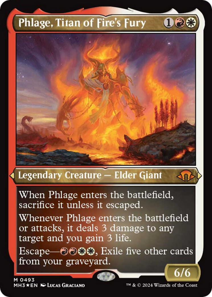 Phlage, Titan of Fire's Fury (Foil Etched) [Modern Horizons 3] - Destination Retro