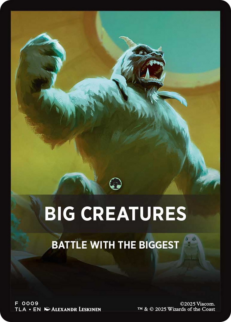 Big Creatures Theme Card [Avatar: The Last Airbender Tokens] - Destination Retro