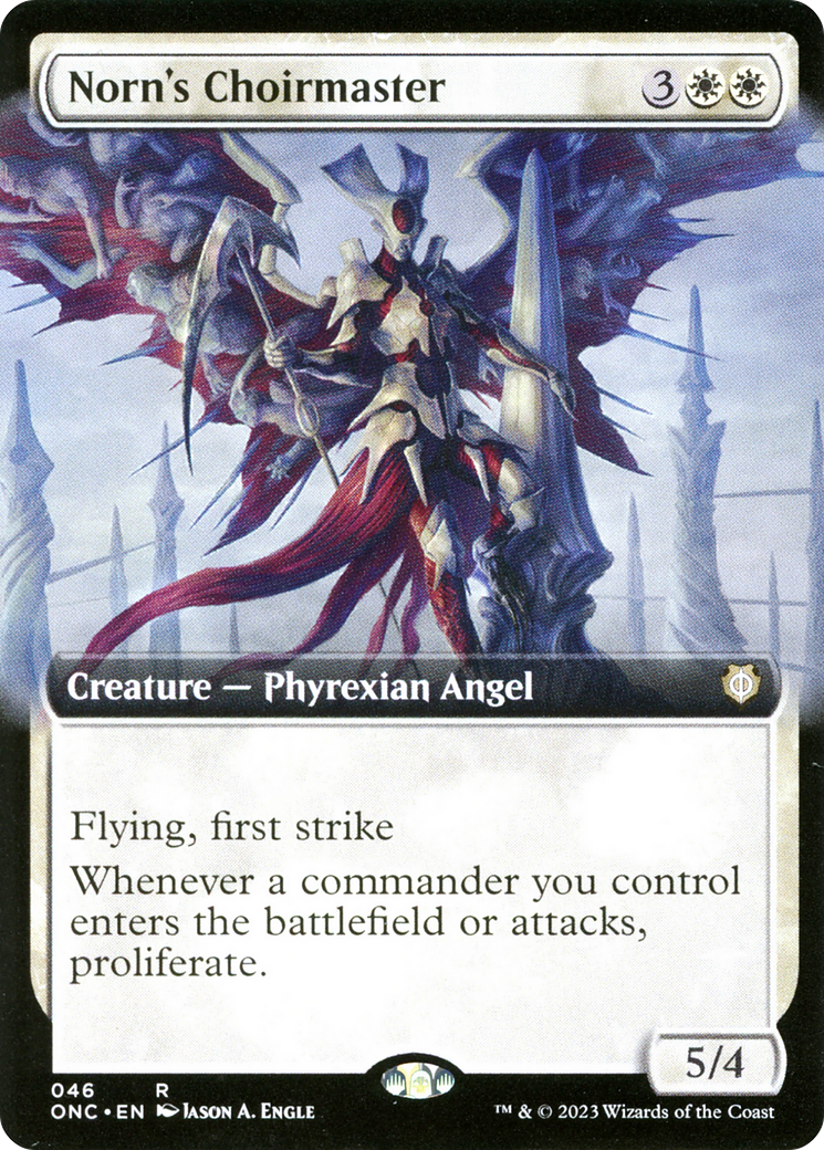 Norn's Choirmaster (Extended Art) [Phyrexia: All Will Be One Commander] - Destination Retro