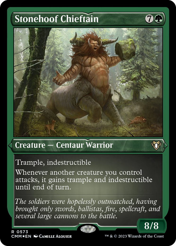 Stonehoof Chieftain (Foil Etched) [Commander Masters] - Destination Retro