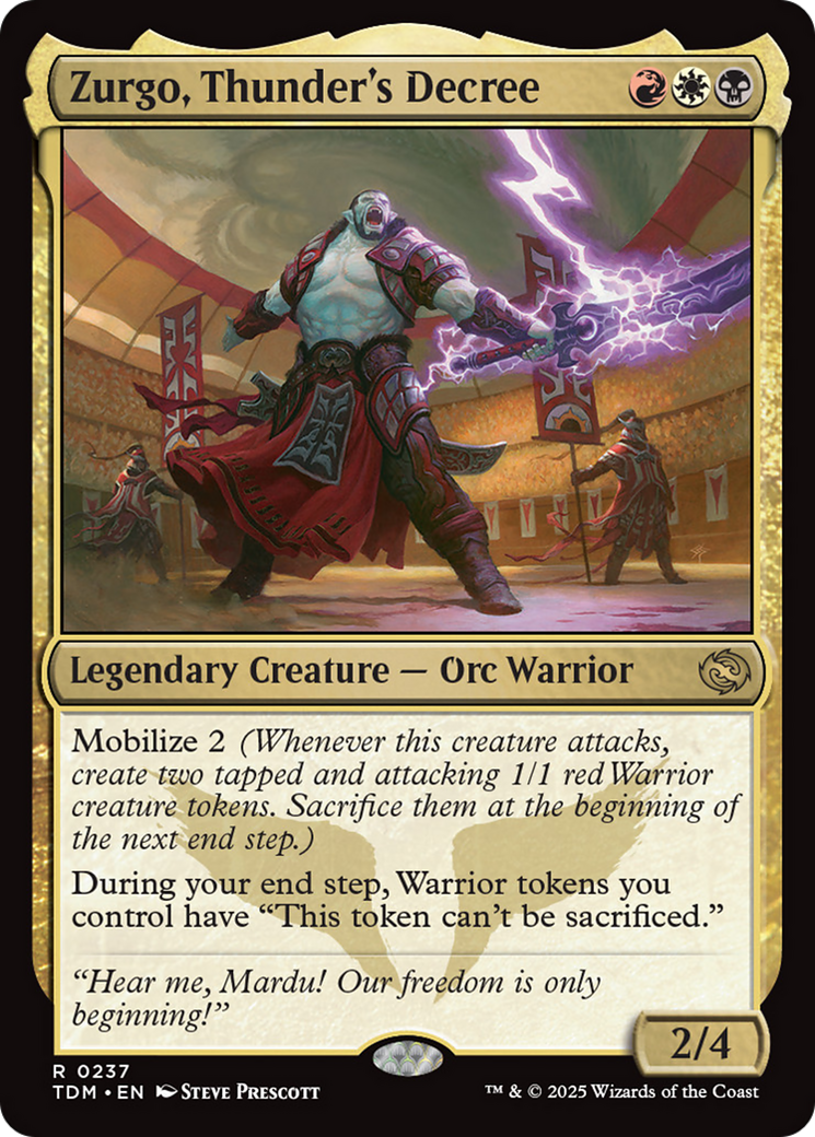 Zurgo, Thunder's Decree [Tarkir: Dragonstorm] - Destination Retro