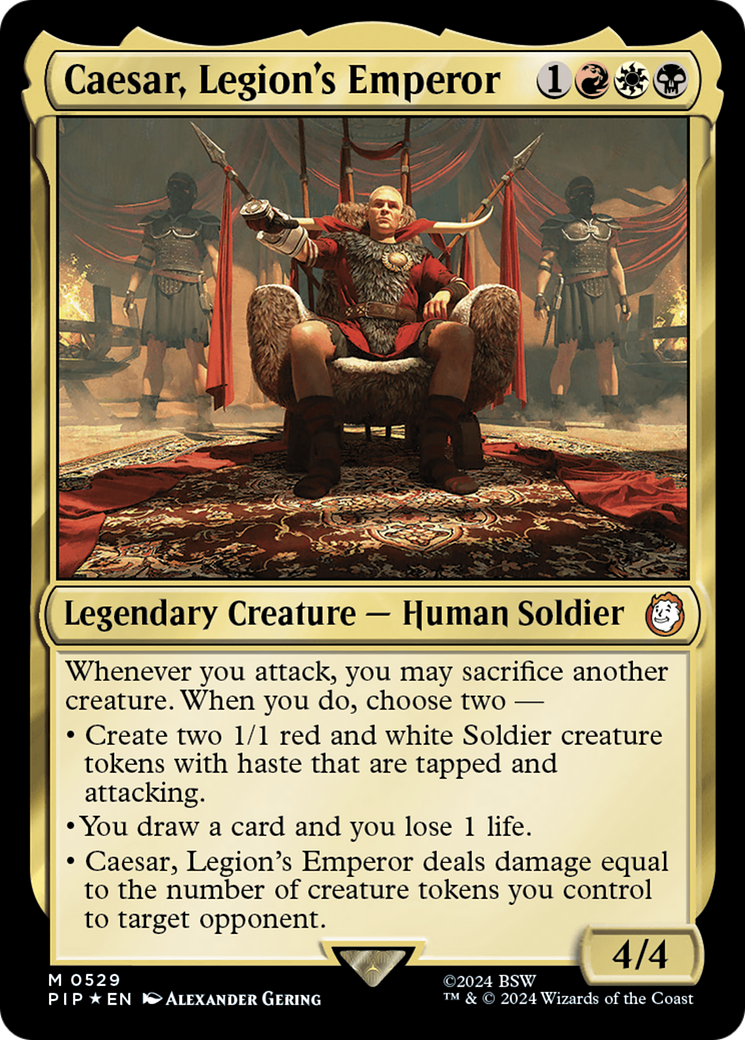 Caesar, Legion's Emperor (Surge Foil) [Fallout] - Destination Retro