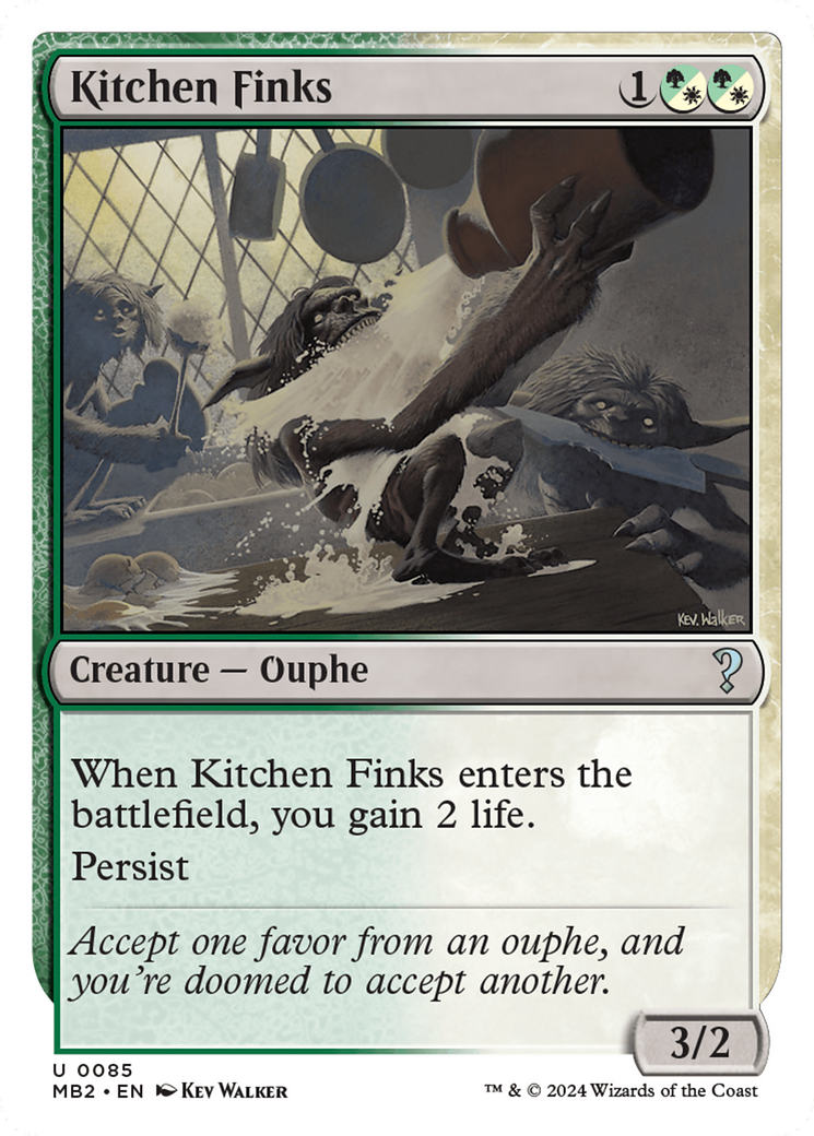 Kitchen Finks (White Border) [Mystery Booster 2] - Destination Retro