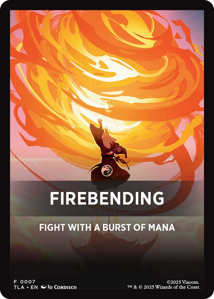 Firebending Theme Card (0007) [Avatar: The Last Airbender Tokens] - Destination Retro