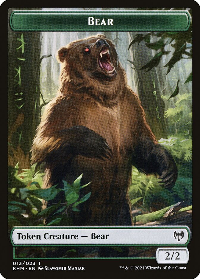 Treasure // Bear Double-Sided Token [Kaldheim Tokens] - Destination Retro