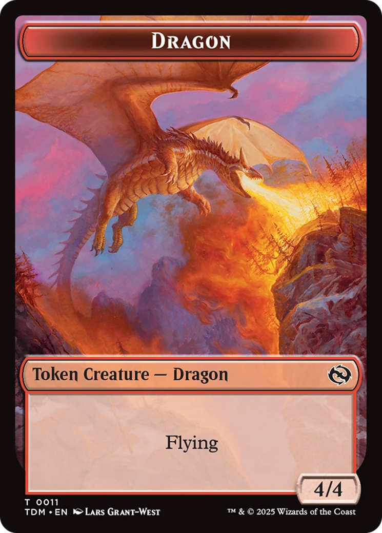 Reliquary Dragon // Dragon (0011) Double-Sided Token [Tarkir: Dragonstorm Tokens] - Destination Retro