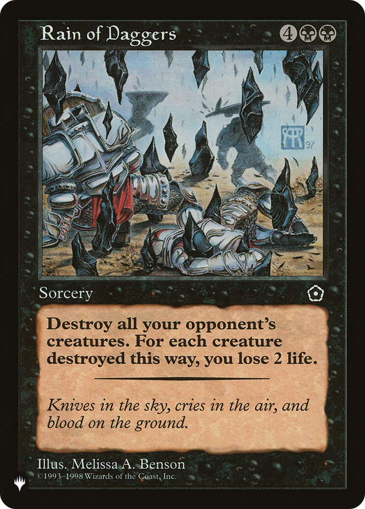 Rain of Daggers [The List] - Destination Retro