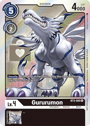 Gururumon [BT3-065] (Buy-A-Box Promo) [Release Special Booster Ver.1.5 Promos] - Destination Retro