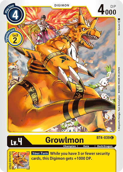 Growlmon [BT4-039] [Great Legend] - Destination Retro