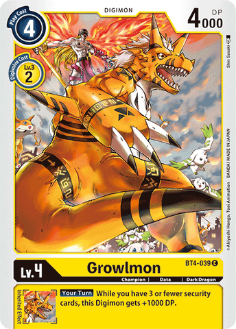 Growlmon [BT4-039] [Great Legend] - Destination Retro