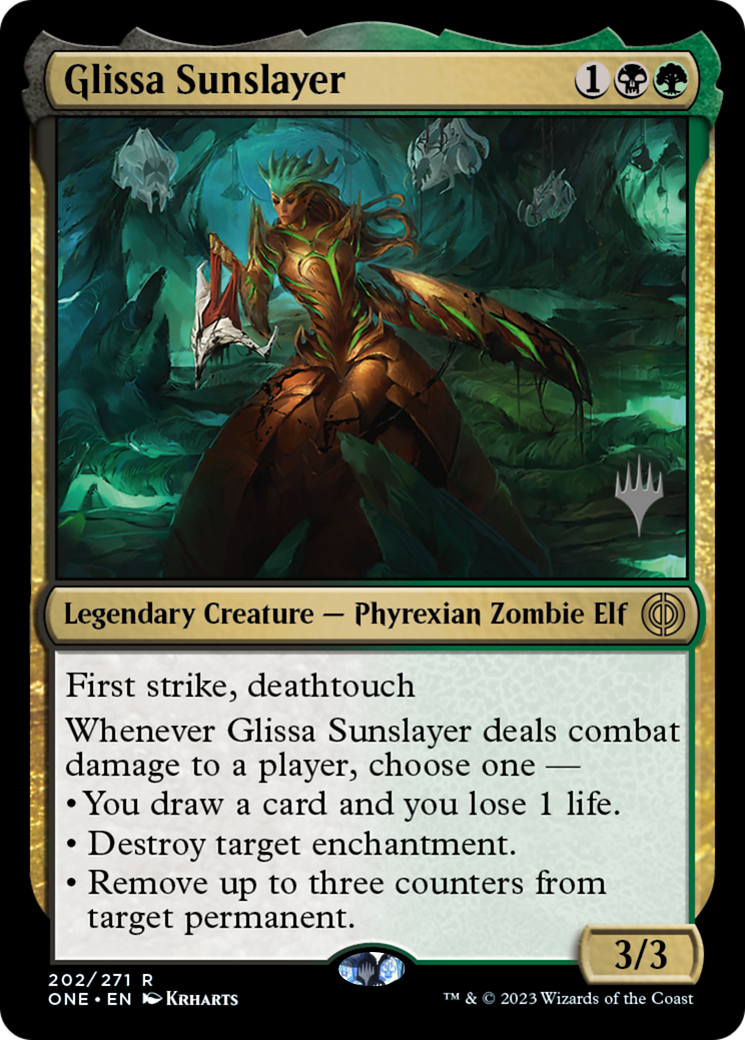 Glissa Sunslayer (Promo Pack) [Phyrexia: All Will Be One Promos] - Destination Retro
