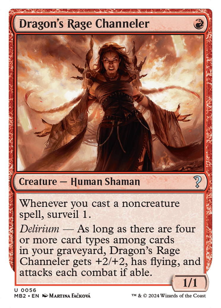Dragon's Rage Channeler (White Border) [Mystery Booster 2] - Destination Retro