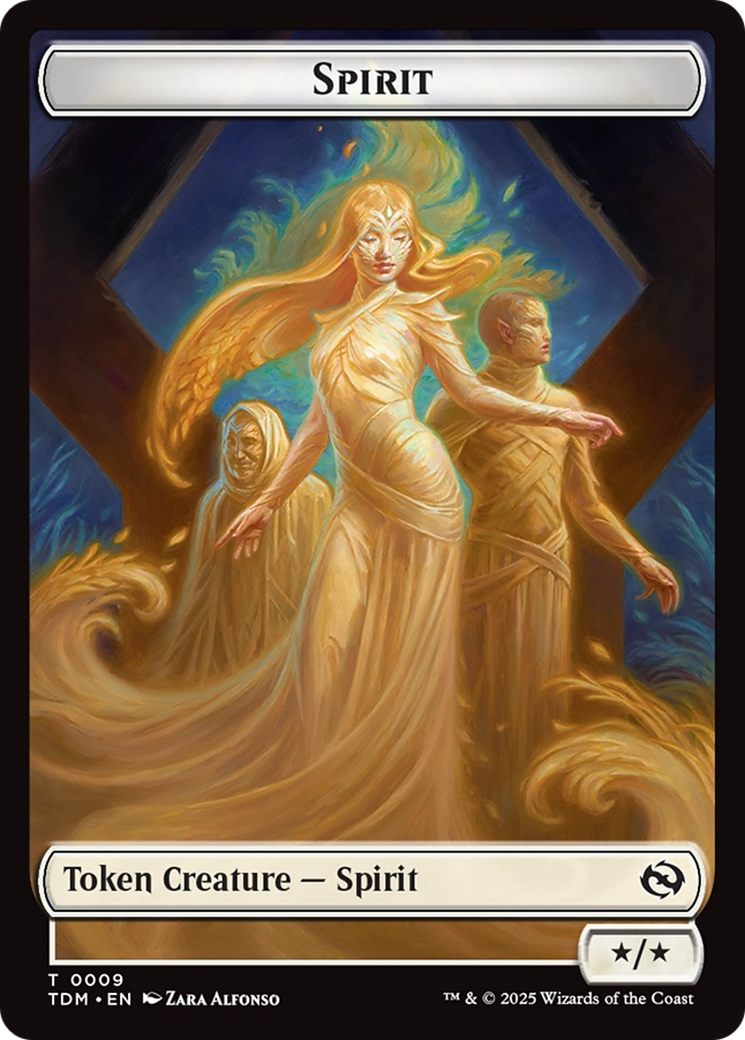 Spirit (0008) // Spirit (0009) Double-Sided Token [Tarkir: Dragonstorm Tokens] - Destination Retro