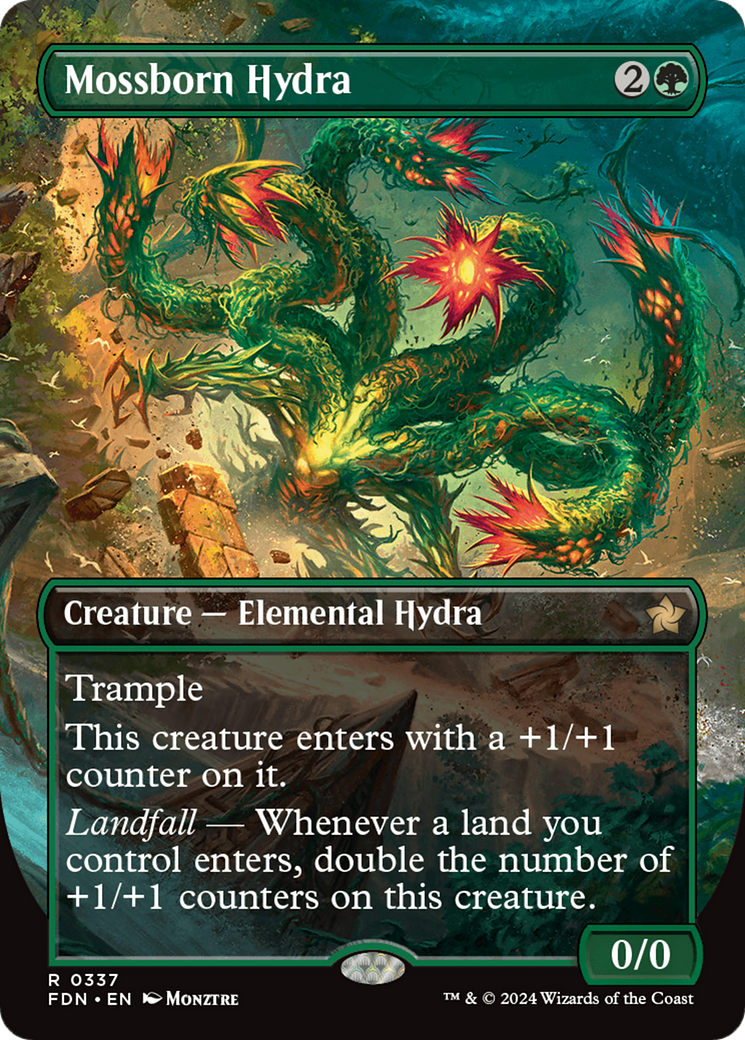 Mossborn Hydra (Borderless) [Foundations] - Destination Retro