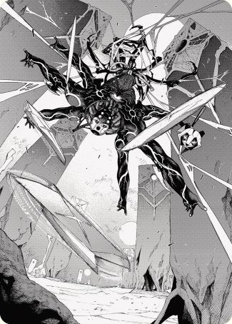 Kaito, Dancing Shadow 2 Art Card [Phyrexia: All Will Be One Art Series] - Destination Retro
