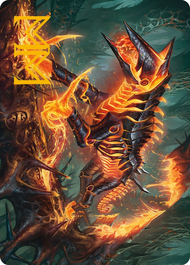 Kuldotha Cackler Art Card (Gold-Stamped Signature) [Phyrexia: All Will Be One Art Series] - Destination Retro