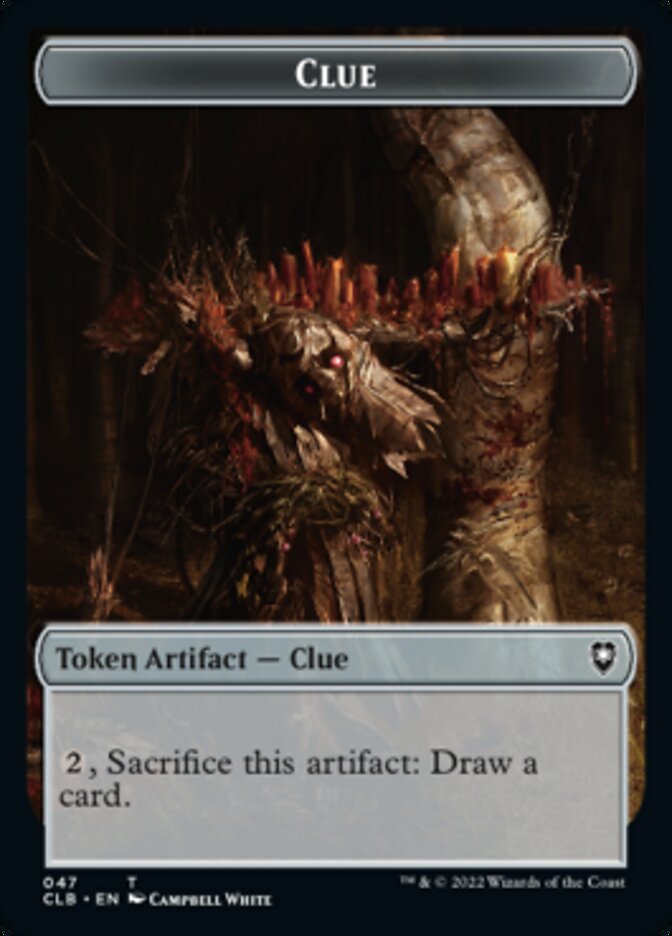Shapeshifter (022) // Clue Double-Sided Token [Commander Legends: Battle for Baldur's Gate Tokens] - Destination Retro