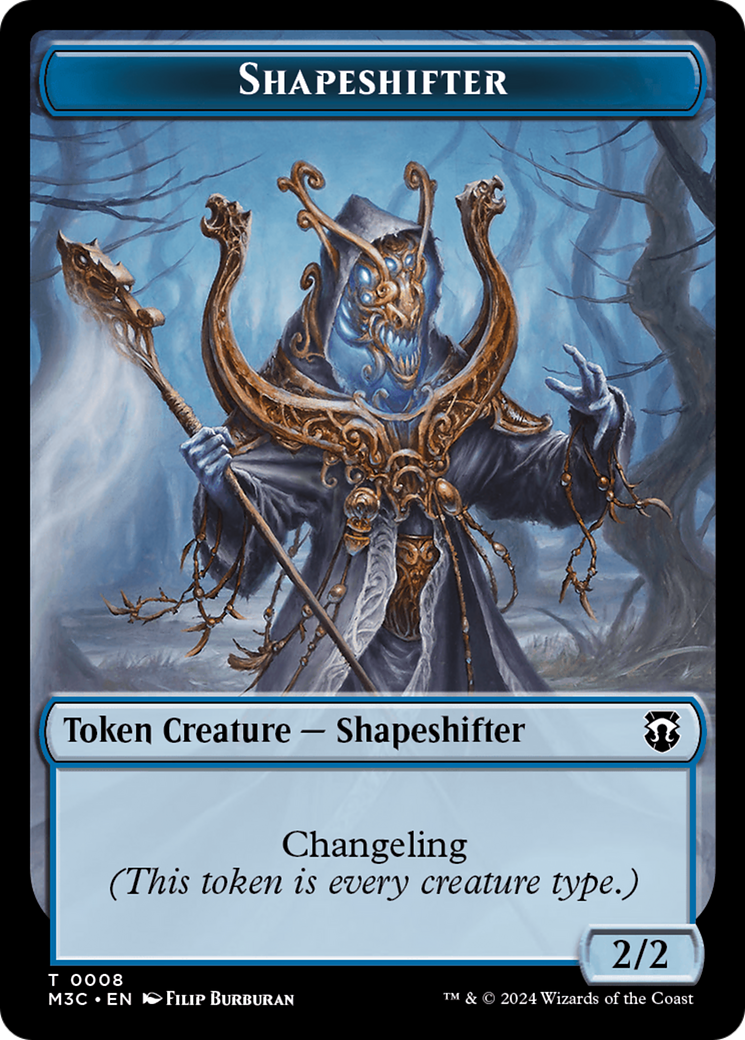 Dragon // Shapeshifter (0008) Double-Sided Token [Modern Horizons 3 Commander Tokens] - Destination Retro
