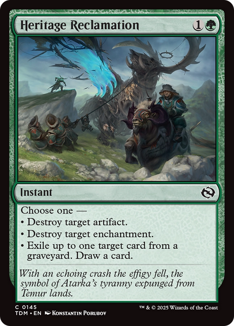 Heritage Reclamation [Tarkir: Dragonstorm] - Destination Retro