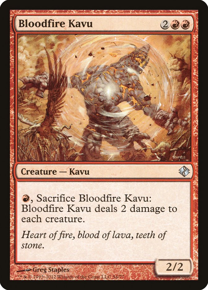 Bloodfire Kavu [Duel Decks: Venser vs. Koth] - Destination Retro