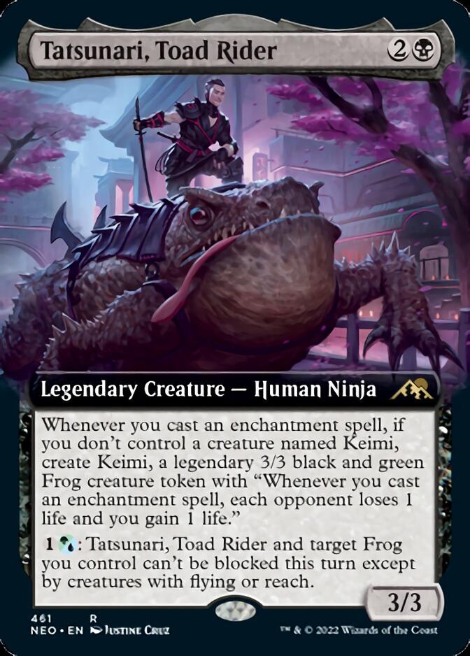 Tatsunari, Toad Rider (Extended Art) [Kamigawa: Neon Dynasty] - Destination Retro