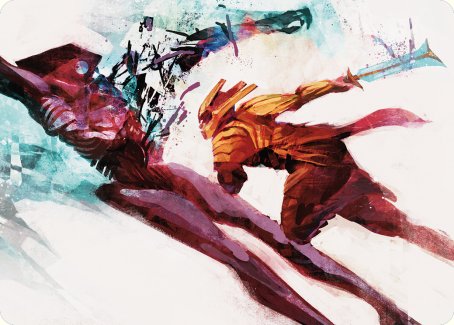 Hexgold Slash Art Card [Phyrexia: All Will Be One Art Series] - Destination Retro