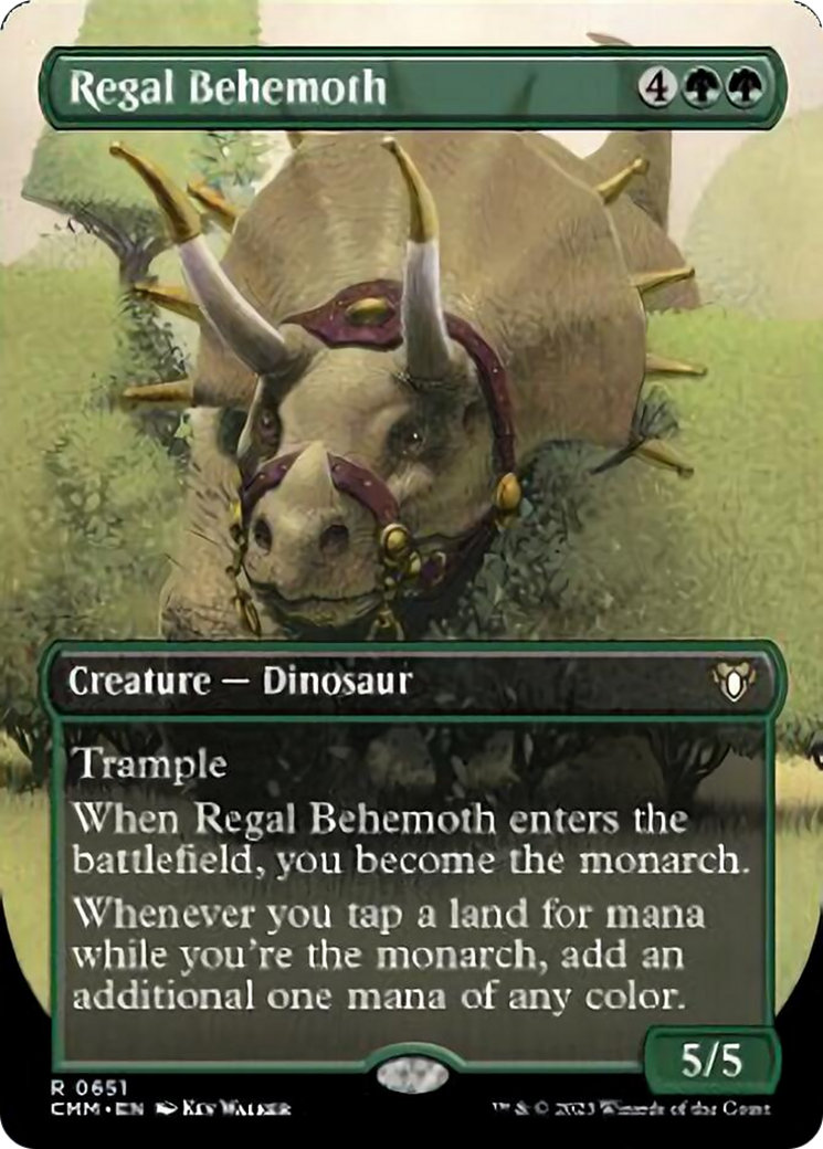 Regal Behemoth (Borderless Alternate Art) [Commander Masters] - Destination Retro
