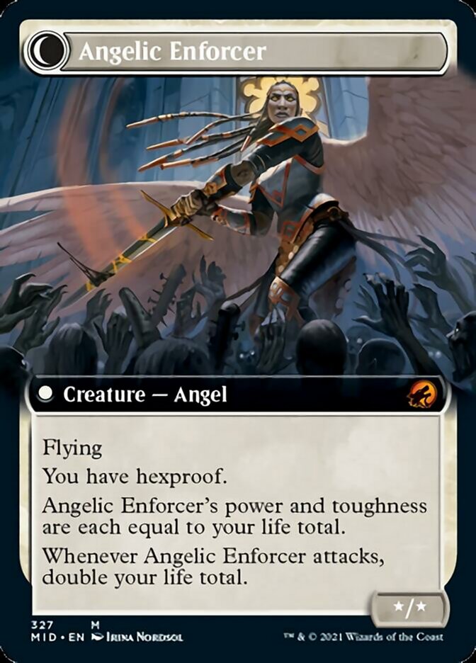 Enduring Angel // Angelic Enforcer (Extended Art) [Innistrad: Midnight Hunt] - Destination Retro