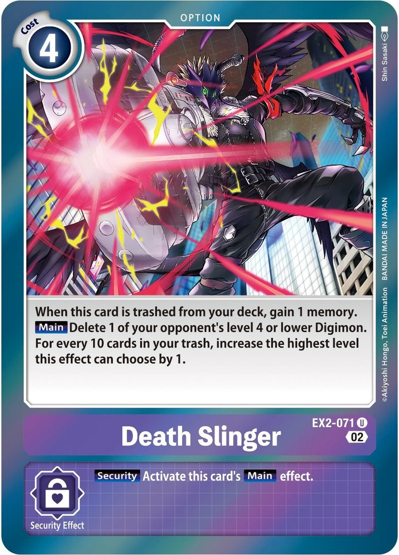 Death Slinger [EX2-071] (Alternate Art) [Starter Deck: Beelzemon Advanced Deck Set] - Destination Retro