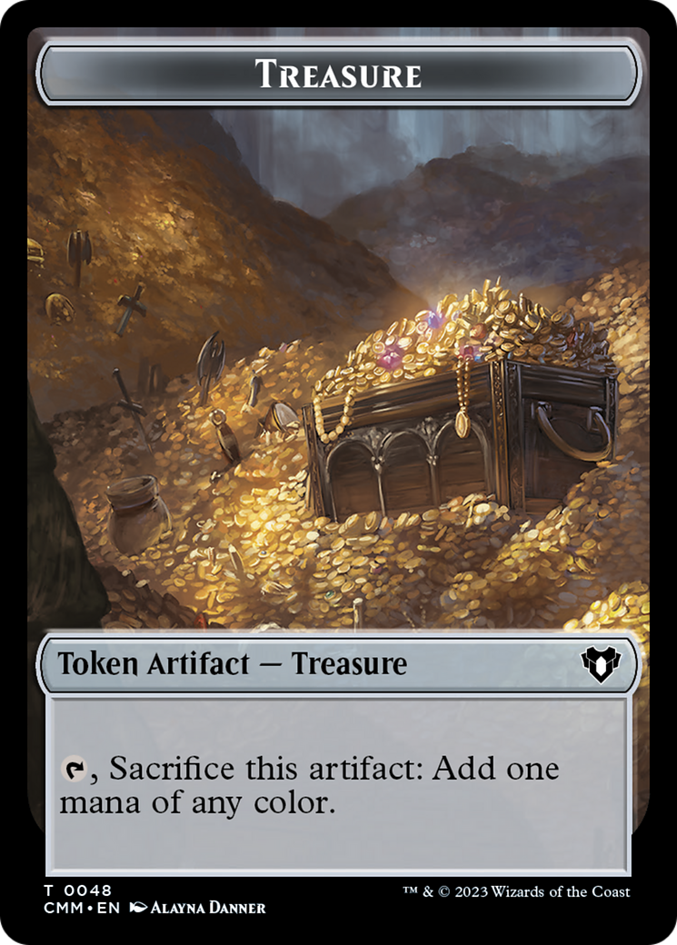 Treasure // Dragon (0020) Double-Sided Token [Commander Masters Tokens] - Destination Retro