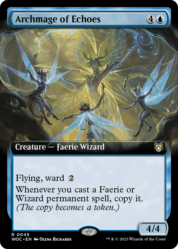 Archmage of Echoes (Extended Art) [Wilds of Eldraine Commander] - Destination Retro