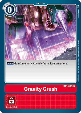 Gravity Crush [BT1-090] [Release Special Booster Ver.1.0] - Destination Retro
