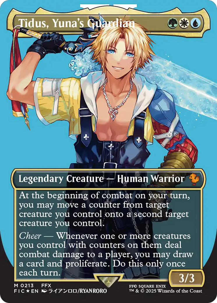 Tidus, Yuna's Guardian (Borderless) (Surge Foil) [FINAL FANTASY Commander] - Destination Retro