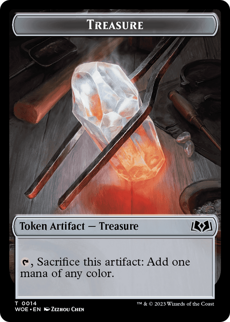 Treasure // Food (0011) Double-Sided Token [Wilds of Eldraine Tokens] - Destination Retro