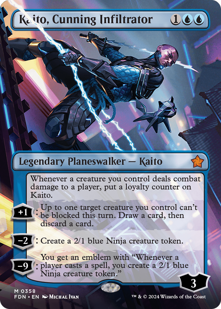 Kaito, Cunning Infiltrator (Borderless) [Foundations] - Destination Retro
