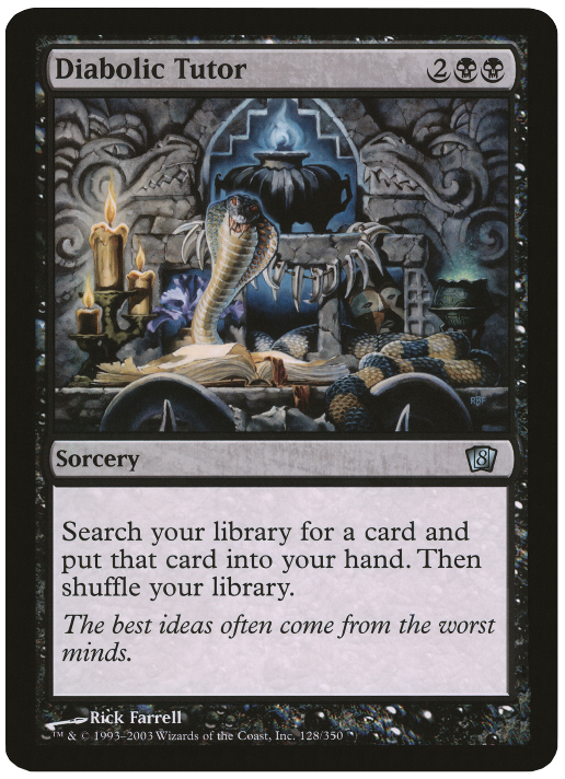 Diabolic Tutor (Oversized) [Eighth Edition Box Topper] - Destination Retro