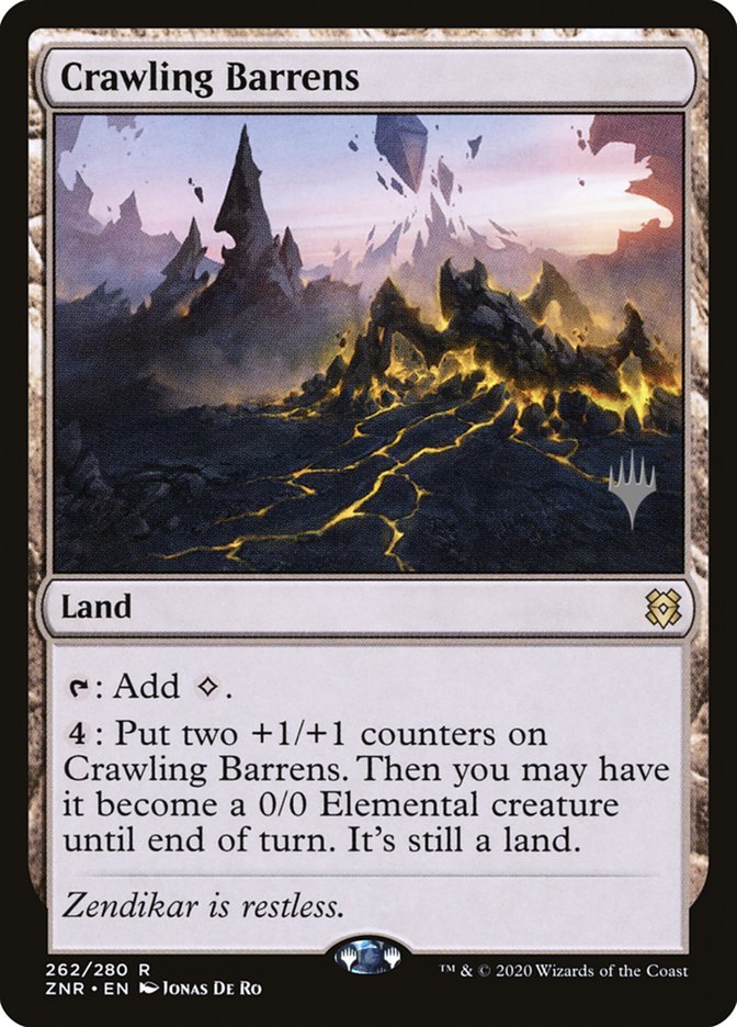 Crawling Barrens (Promo Pack) [Zendikar Rising Promos] - Destination Retro