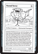 Runed Terror [Mystery Booster 2 Playtest Cards] - Destination Retro