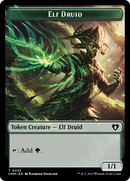 Elemental (0024) // Elf Druid Double-Sided Token [Commander Masters Tokens] - Destination Retro