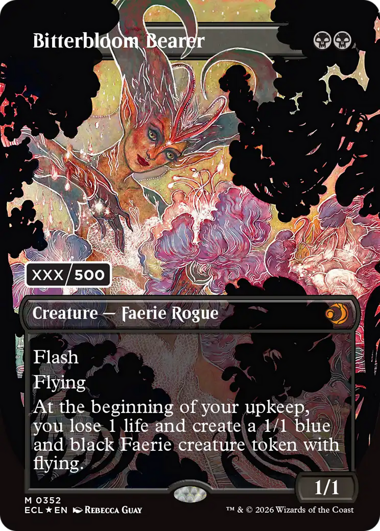 Bitterbloom Bearer (Borderless) (Serial Numbered) [Lorwyn Eclipsed Promos] - Destination Retro