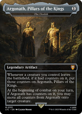 Argonath, Pillars of the Kings - The Ozolith (Borderless) (Surge Foil) [The Lord of the Rings: Tales of Middle-Earth Commander] - Destination Retro