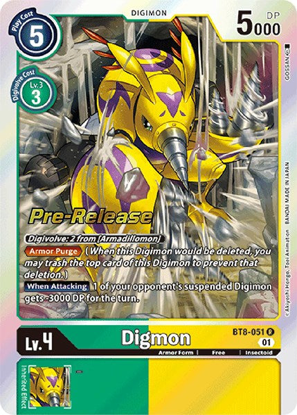 Digmon [BT8-051] [New Awakening Pre-Release Cards] - Destination Retro