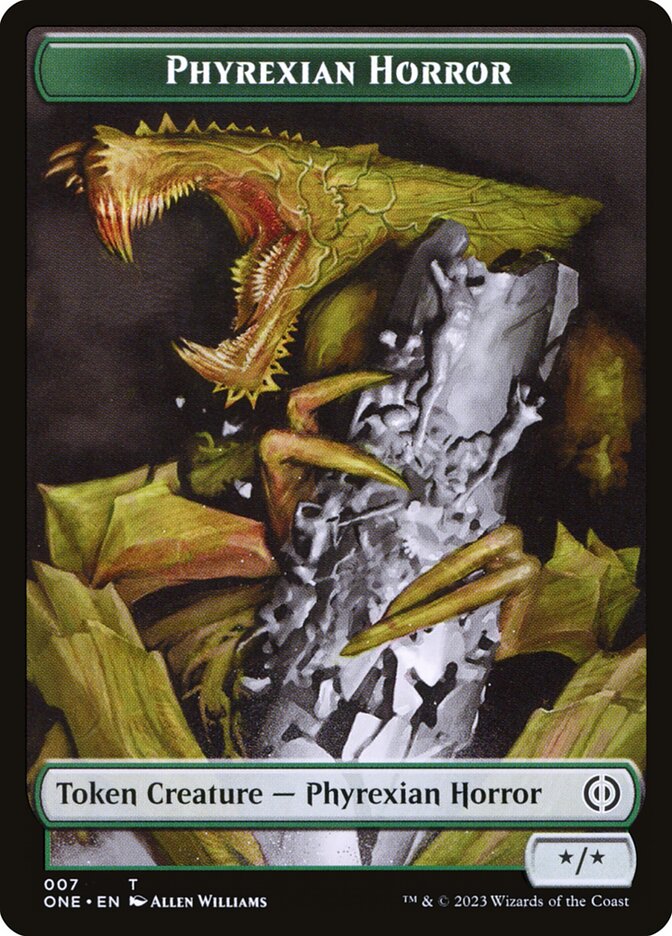 Phyrexian Goblin // Phyrexian Horror Double-Sided Token [Phyrexia: All Will Be One Tokens] - Destination Retro