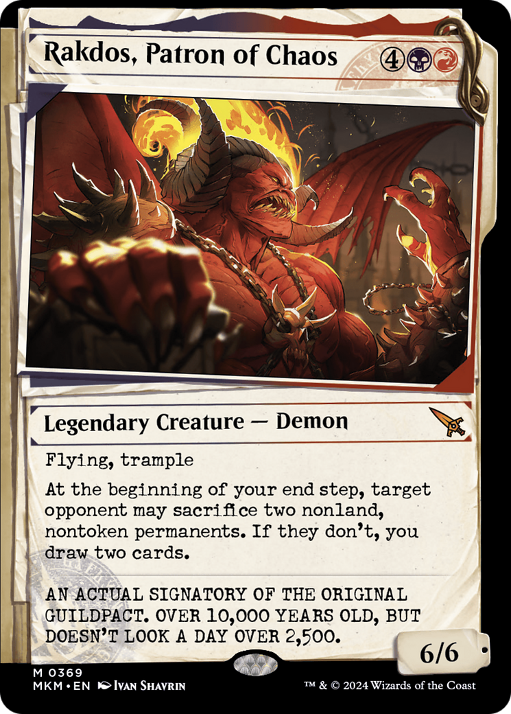 Rakdos, Patron of Chaos (Showcase) (0369) [Murders at Karlov Manor] - Destination Retro